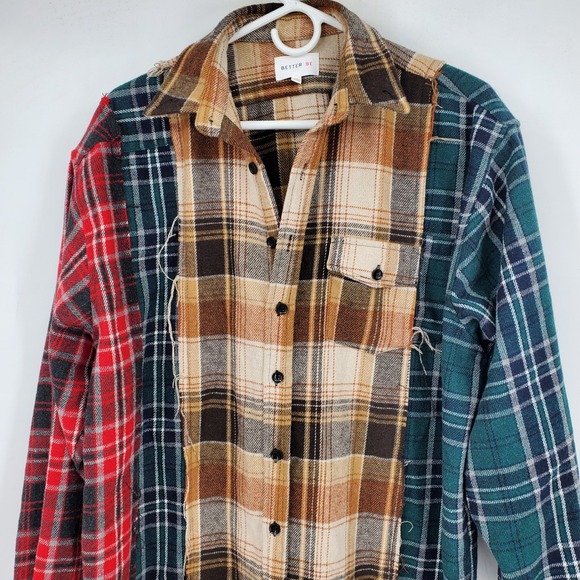 Better Be Grunge Holiday Party Mixed Plaid Cottagecore Prep Red Midi Dress S - Picture 5 of 9